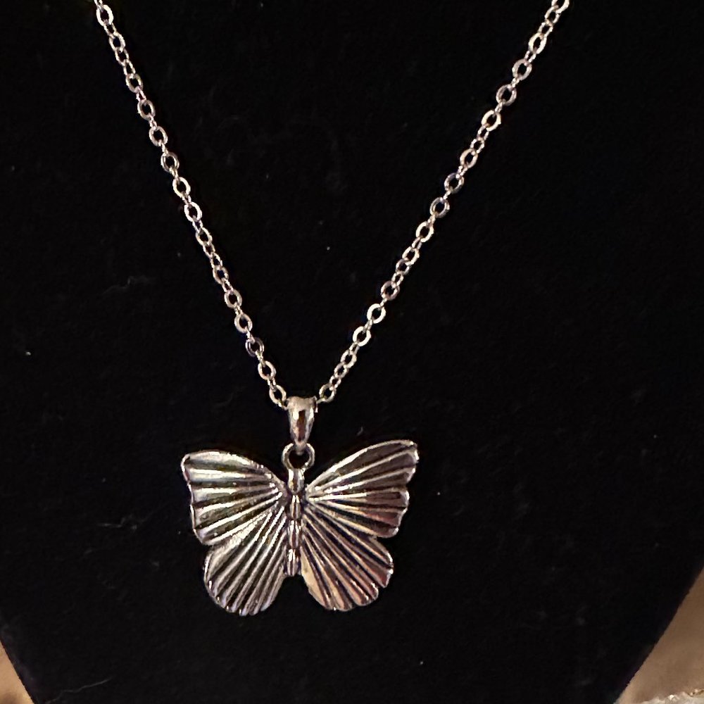 Cookie Lee Silver-tone Butterfly Necklace
